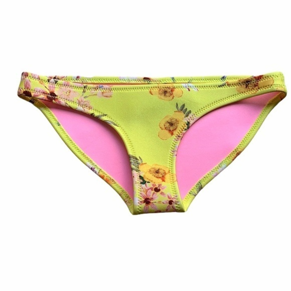 Triangl yellow floral bikini bottom